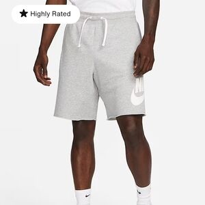Nike Gray Athletic Draw String Shorts With Pockets